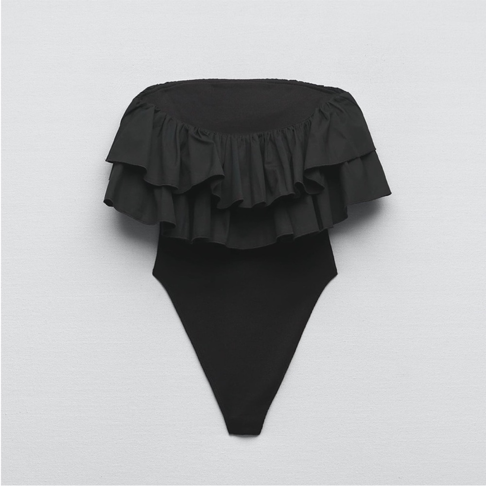 Zara Strapless Ruffled Bodysuit - Picture 4 of 4